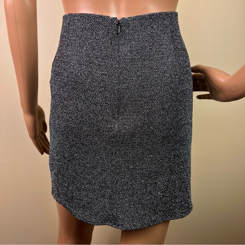 ISABEL MARANT ETOILE SILVER METALLIC MINI SKIRT - Picture 9 of 12